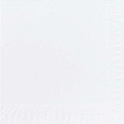 Servet 40x40cm 2-Laags Wit 4vw