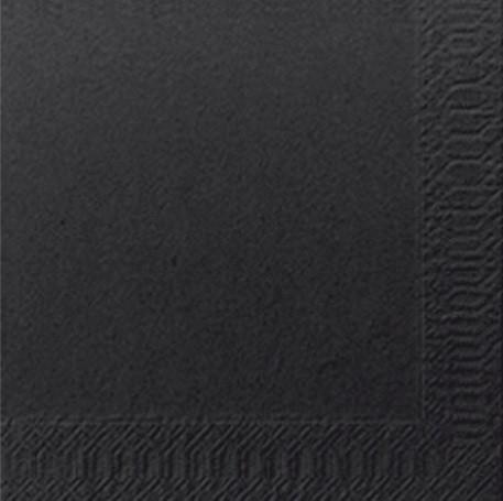 Servet 24x24cm 2-Laags Zwart 4vw