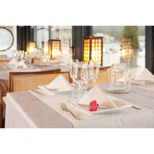 Servet 40x40cm L-Linen Wit Servet 40x40cm L-Linen Wit
