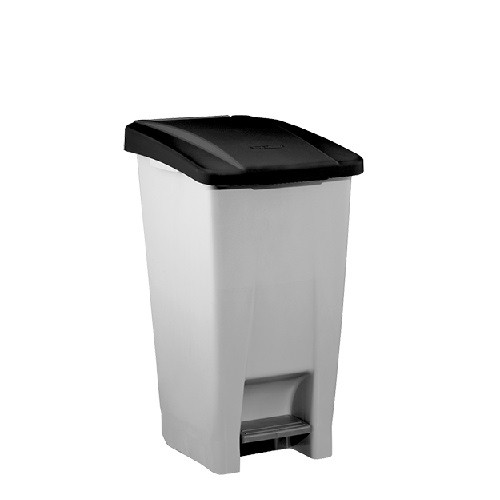Pedaalafvalbak Verrijdb. 60L Grijs