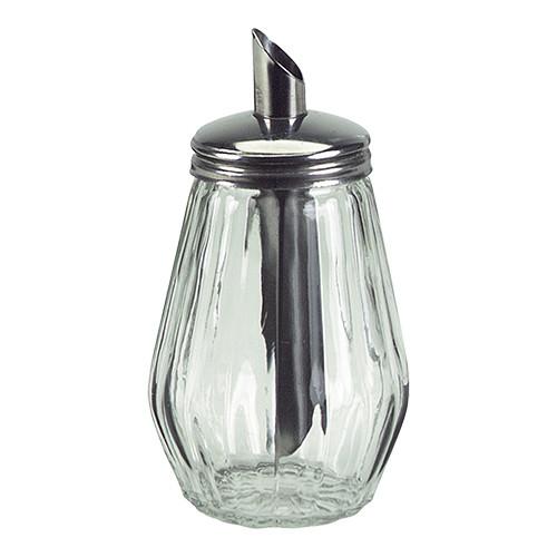 Suikerstrooier RVS,glas 26cl