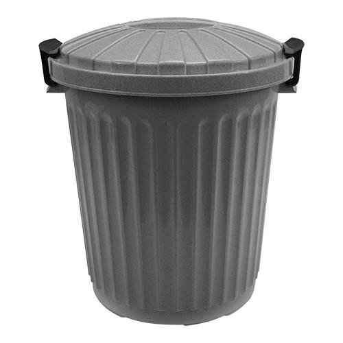 Afvalvat met Deksel 43L Grijs