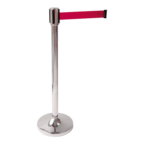 Afzetpaal RVS Ø320x915mm Rood