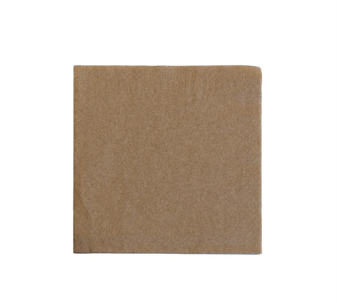 Servet 33x33cm 2-Laags Bruin 4vw