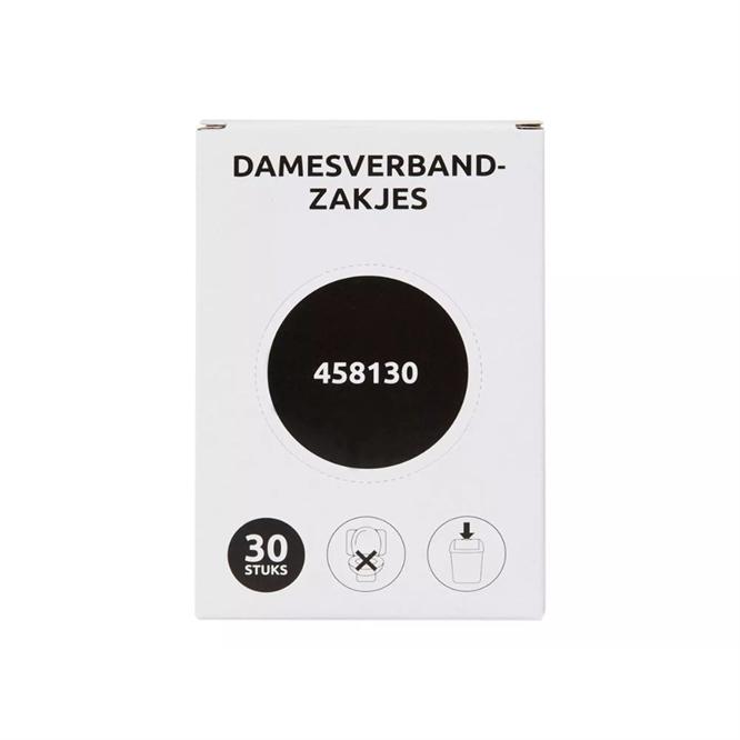 Damesverbandzak HDPE Wit